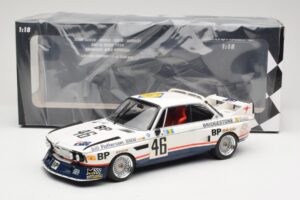 BMW 3.5 CSL E9 #46 Team Brock P. Brock / F. Muir / J. Aubriet 24 Hours of Le Mans 1976 Minichamps 1:18 153762646 Metal — billede 6 af 6