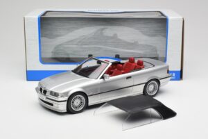 BMW Alpina B3 E36 3.2 Cabriolet Arctic Silver MCG 1:18 MCG18322 Metal — billede 8 af 8