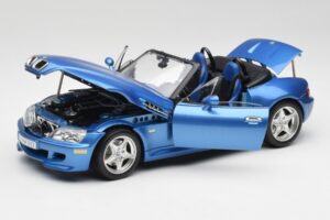 BMW Z3 E36 M Roadster Estoril Blue Bburago 1:18 3349-M1 Metal — billede 2 af 8