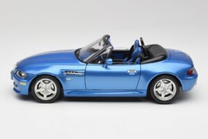 BMW Z3 E36 M Roadster Estoril Blue Bburago 1:18 3349-M1 Metal — billede 4 af 8