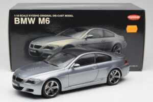 BMW M6 E63 Silver Grå Kyosho 1:18 08703GR Metal — billede 8 af 8