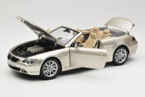 BMW 6 Series E64 Cabriolet Mineral Silver Metallic Kyosho 1:18 80430153437 Metal — billede 2 af 9