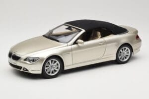 BMW 6 Series E64 Cabriolet Mineral Silver Metallic Kyosho 1:18 80430153437 Metal — billede 3 af 9