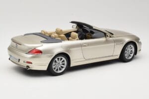 BMW 6 Series E64 Cabriolet Mineral Silver Metallic Kyosho 1:18 80430153437 Metal — billede 4 af 9