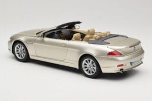 BMW 6 Series E64 Cabriolet Mineral Silver Metallic Kyosho 1:18 80430153437 Metal — billede 8 af 9