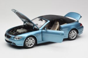 BMW 6 E64 Cabriolet Lyseblå Kyosho 1:18 80430153440 Metal — billede 2 af 8