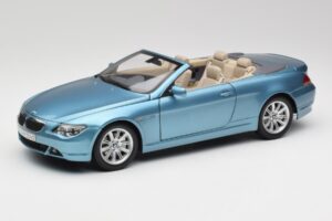 BMW 6 E64 Cabriolet Lyseblå Kyosho 1:18 80430153440 Metal