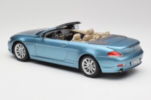 BMW 6 E64 Cabriolet Lyseblå Kyosho 1:18 80430153440 Metal — billede 7 af 8