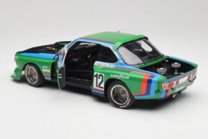 BMW 3.5 CSL E9 Gruppe 5 #12 H. Quester / G. Nilsson Zeltweg Winner 1976 Minichamps 1:18 180762012 Metal — billede 5 af 8