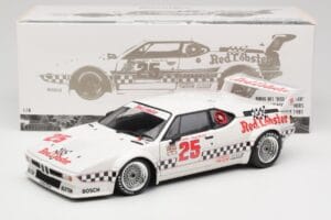 BMW M1 #25 Red Lobster D. Cowart / K. Miller LA Times GP Riverside 1981 Minichamps 1:18 180812925 Metal — billede 8 af 8