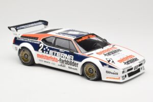 BMW M1 Schnitzer #2 H-J. Stuck Winner Deutsche Automobil Rennsport Trophy Zolder 1982 Minichamps 1:18 155822902 Metal — billede 4 af 6