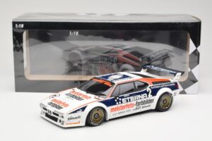 BMW M1 Schnitzer #2 H-J. Stuck Winner Deutsche Automobil Rennsport Trophy Zolder 1982 Minichamps 1:18 155822902 Metal — billede 6 af 6