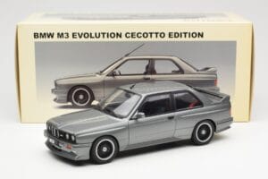 BMW M3 E30 Sport Evolution Cecotto Grå AUTOart 1:18 70567 Metal — billede 8 af 8