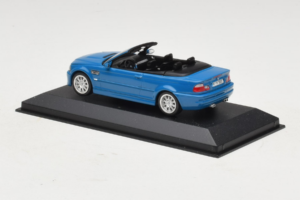 BMW M3 E46 Cabriolet Blå Minichamps 1:43 BMW015 Metal — billede 3 af 4