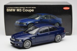 BMW M3 E46 Blå Kyosho 1:18 08503BL Metal — billede 8 af 8
