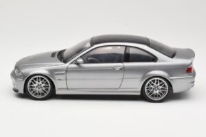 BMW M3 E46 CSL Sølv Kyosho 1:18 08506S Metal — billede 4 af 8