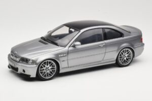BMW M3 E46 CSL Sølv Kyosho 1:18 08506S Metal