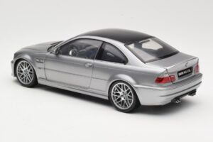 BMW M3 E46 CSL Sølv Kyosho 1:18 08506S Metal — billede 7 af 8