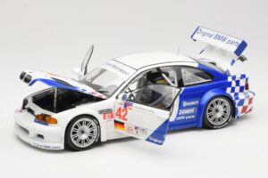 BMW M3 E46 GTR #42 J. Lehto / P. Ekblom ALMS 2001 Minichamps 1:18 100012142 Metal — billede 2 af 8