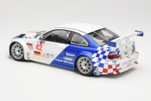 BMW M3 E46 GTR #42 J. Lehto / P. Ekblom ALMS 2001 Minichamps 1:18 100012142 Metal — billede 7 af 8