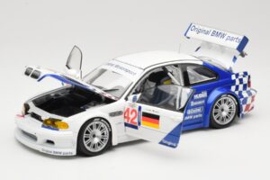 BMW M3 E46 GTR #42 J. Lehto / J. Muller ELMS 2001 Minichamps 1:18 100012192 Metal — billede 2 af 8
