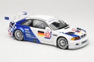 BMW M3 E46 GTR #42 J. Lehto / J. Muller ELMS 2001 Minichamps 1:18 100012192 Metal — billede 6 af 8