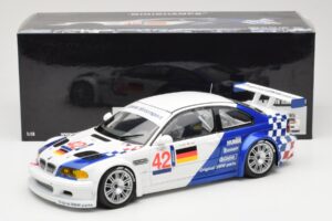 BMW M3 E46 GTR #42 J. Lehto / J. Muller ELMS 2001 Minichamps 1:18 100012192 Metal — billede 8 af 8