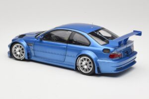 BMW M3 E46 GTR Street Blå Minichamps 1:18 80430302540 Metal — billede 7 af 8