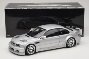 BMW M3 E46 GTR Street Sølv Minichamps 1:18 100012100 Metal — billede 8 af 8
