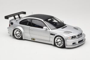 BMW M3 E46 GTR Street Sølv With Carbon Roof Minichamps 1:18 100012102 Metal — billede 6 af 8