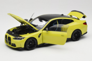 BMW M4 G82 Gul Forhandler Udgave Minichamps 1:18 80435A51949-R1 Metal — billede 2 af 10