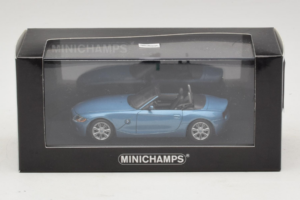 BMW Z4 E85 Cabriolet Light Blue Metallic Minichamps 1:43 BMW016 Metal — billede 4 af 4