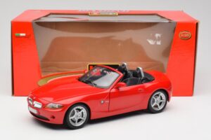BMW Z4 E85 Roadster Rød Bburago 1:18 34046 Metal — billede 8 af 8