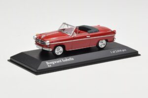 Borgward Isabella Cabriolet Rød Minichamps 1:43 400096060 Metal — billede 2 af 4
