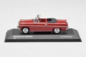 Borgward Isabella Cabriolet Rød Minichamps 1:43 400096060 Metal