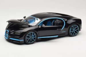 Bugatti Chiron Sort & Blå Bburago 1:18 18-11040BK Metal — billede 2 af 8