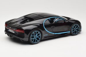 Bugatti Chiron Sort & Blå Bburago 1:18 18-11040BK Metal — billede 3 af 8