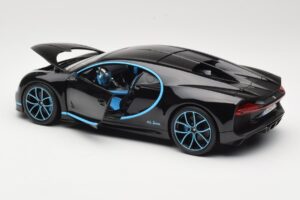 Bugatti Chiron Sort & Blå Bburago 1:18 18-11040BK Metal — billede 5 af 8