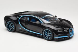 Bugatti Chiron Sort & Blå Bburago 1:18 18-11040BK Metal — billede 6 af 8