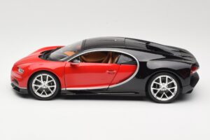 Bugatti Chiron Sort & Rød Bburago 1:18 18-11040 Metal — billede 4 af 8