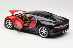 Bugatti Chiron Sort & Rød Bburago 1:18 18-11040 Metal — billede 5 af 8