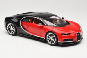 Bugatti Chiron Sort & Rød Bburago 1:18 18-11040 Metal — billede 6 af 8