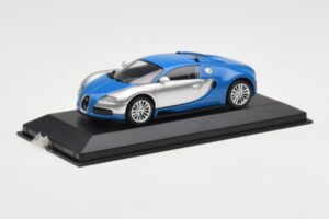 Bugatti Veyron Centenaire Blå Metallic Sølv Minichamps 1:43 400110850 Metal — billede 2 af 4