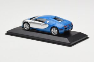 Bugatti Veyron Centenaire Blå Metallic Sølv Minichamps 1:43 400110850 Metal — billede 3 af 4