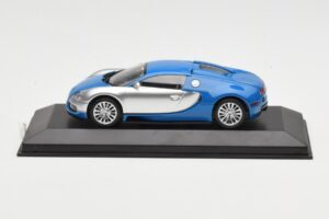 Bugatti Veyron Centenaire Blå Metallic Sølv Minichamps 1:43 400110850 Metal