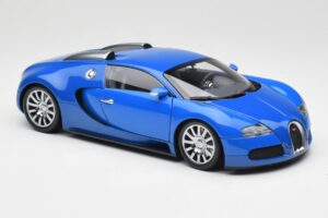 Bugatti Veyron Lyseblå Mørkeblå Minichamps 1:18 100110821 Metal — billede 6 af 8