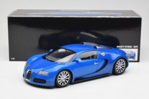 Bugatti Veyron Lyseblå Mørkeblå Minichamps 1:18 100110821 Metal — billede 8 af 8