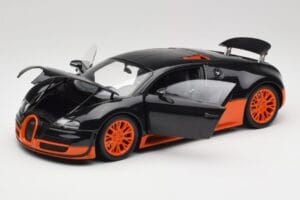 Bugatti Veyron Super Sport World Record Edition Carbon & Orange Minichamps 1:18 100110840 Metal — billede 2 af 8