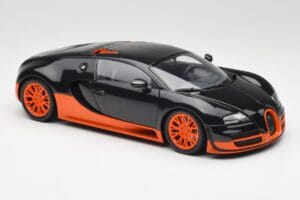 Bugatti Veyron Super Sport World Record Edition Carbon & Orange Minichamps 1:18 100110840 Metal — billede 6 af 8