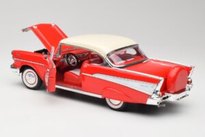 Chevrolet Bel Air Matador Rød & India Elfenben Road Legends 1:18 92109 Metal — billede 5 af 8